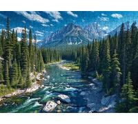 Puzzle 4000 Pieces Adultes, Challenge Casse-Tête Difficile, Format 141 x 87 cm, Puzzle Bois Coloré pour Détente, Jeu de Société Famille, Impossible Classique Jigsaw Puzzles forêt rivière-2 f0-862