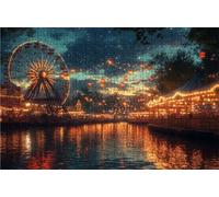 Puzzle 4000 Pieces Adultes Grande Roue, Puzzle 4000 Pièces Bois DIY Adulte Ciel éToilé, Puzzle Classiques Compact Box pour Tableau Decoration Murale Cadeau Femme 90 x 140cm RXPT-185