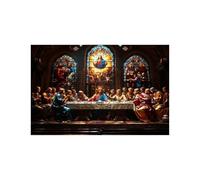 Puzzle 4000 Pieces Adultes La Cène Puzzle 4000 Pieces Bois Église, Puzzles Classiques Jeux Réflexion pour Toute la Famille Réunie, Puzzles Adulte pour Printemps Decoration Murale 90 x 140cm LZPT-03861