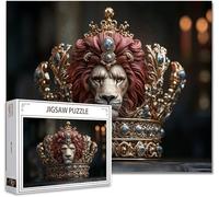 Puzzle 4000 Pieces Adultes lion Jigsaw Puzzles Classiques Impossible Qualité SupéRieure Bois Panorama Art, Stimulent La Logique et La Concentration Avec Une IdéE Cadeau Homme et Femme 87.5x141.5cm X-2