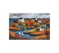 Puzzle 4000 Pieces Adultes Petite Ville Puzzle 4000 Pieces Bois Paysage, Puzzles Classiques pour Toute la Famille Réunie, Puzzles Adulte pour Printemps Decoration Murale 90 x 140 cm LZPT-02043