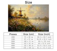 Puzzle 4000 Pièces Adultes, Puzzle 4000 Pièces Paysage pour Adultes et Enfants à Partir de 14 Ans, Jeu de Concentration, Puzzles Moulin À Vent avec Boite, Décoration Murale, Cadeau Femme/Homme, -3761