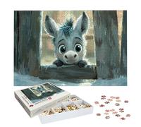 Puzzle 4000 Pièces Adultes, Puzzle Âne pour Adulte et Enfants, Grand Puzzles Bois avec Boite, Jeu de Concentration pour Adultes, 4000 Pièces Puzzles Mignon pour Décoration Murale, Cadeaux, -6860