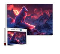Puzzle 4000 Pièces Adultes Puzzle Renard Animal Classiques Impossible Jigsaw Bois, Difficile Jigsaw Grande Taille 140 x 87 cm, 2025 DIY Famille Challenge Jouets, Cadeaux de Pâques pour Adultes T-8