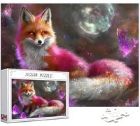 Puzzle 4000 Pièces Adultes, Renard Puzzle Animal Motif Désign, Grand Bois Jigsaw 141x87cm Débutant Fille éducatif Challenge Toy Emballage Cadeau for Decoration Chambre Murale, Cadeau Femme, Model301