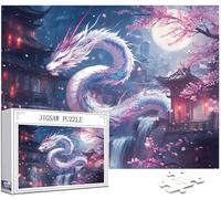 Puzzle 4000 Pièces Adultes, Style Japonais Puzzle Dragon Motif Désign, Grand Bois Jigsaw 141x87cm Débutant Fille éducatif Challenge Toy avec Emballage Cadeau for Decoration Chambre Murale, Model385