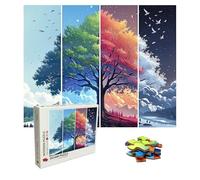 Puzzle 4000 Pièces Arbre des Quatre Saisons, Puzzle Adulte Bois, Impossible Classique Jigsaw Puzzles Paysage, Jeu D'adresse pour Toute la Famille, Puzzles Coloré Jeu de Ponte 141.5 X 87.5 cm 8p-422