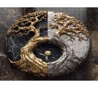 Puzzle 4000 Pieces, Arbre Jaune Puzzle Adultes, Puzzles Bois avec Une Boîte d'emballage Exquise, Impossible Classique Jigsaw, Jeu Éducatif Puzzles, Décoration Murale Cadeau Unique R5KH-811