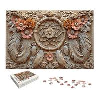 Puzzle 4000 Pièces Attrape Rêve, Puzzle 4000 Pièces pour Adultes et Enfants à Partir de 14 Ans, Fleur Puzzles Bois avec Une Boîte d'emballage Exquise, Décoration Murale, Cadeau Femme/Homme, -5356