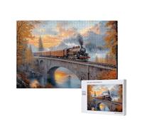 Puzzle 4000 Pieces Automne Grand Puzzle Classiques en Bois pour Adultes, Jeux Amusants/Colorés/Impossible/Difficiles, Cadeau d'anniversaire de Festivals pour la Famille Amis Cadeaux, Former M-730