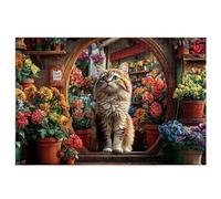 Puzzle 4000 Pieces Chat, Puzzle 4000 Pieces Adultes en Bois, Bricolage Jeu Éducatif avec Boite Cadeau pour Adultes, Bois Épais et Résistant, Puzzles pour Décor, Cadeau Femme Homme, Thème: Fleur H-75