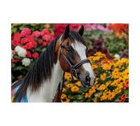 Puzzle 4000 Pieces Cheval 141x87cm Puzzle Adulte Fleur de Qualité, Colorés, Supérieure Défi éducatif Jouets pour Familial Les Soirées de Jeu pour Cadeau Femme Homme Decoration Noel Chambre G-97