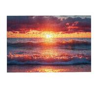 Puzzle 4000 Pieces Coucher soleil, Puzzle 4000 Pièces Adultes Vague, Puzzles en Bois pour Adultes Jeux Educatifs, Puzzles avec Une Boîte d'Emballage Exquise pour Cadeau Tableau Decoration Murale -2920