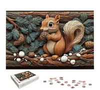 Puzzle 4000 Pièces Écureuil, Puzzle 4000 Pièces pour Adultes et Enfants à Partir de 14 Ans, Animaux Puzzles Bois avec Une Boîte d'Emballage Exquise, Puzzles pour Décoration Murale, Cadeau Femme, -6550