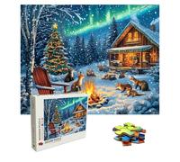 Puzzle 4000 Pièces flamme, Puzzle Adulte Bois, Impossible Classique Jigsaw Puzzles aurore, Jeu D'adresse pour Toute la Famille, Puzzles Coloré jeu de Ponte, Decoration et Cadeau 141.5 X 87.5 cm 8p-321