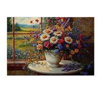 Puzzle 4000 Pieces Fleur Adultes, Puzzle Rétro pour Adulte, Grand Puzzles Bois avec Boite Cadeau, Jeu de Concentration pour Adultes, 4000 Pieces Puzzles Décoration Murale Maison, Cadeau Femme, F-76