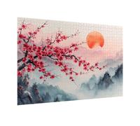 Puzzle 4000 Pieces Fleur de Prune Puzzle 3D, Classique Puzzles, n-555 | Coucher de soleil Puzzles Défiants Jeu éducatif Comme Cadeau et Décoration Murale, Activités de Divertissement Familiale