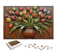 Puzzle 4000 Pièces Fleur, Puzzle 4000 Pièces pour Adultes et Enfants à Partir de 14 Ans, Tulipe Puzzles Bois avec Une Boîte d'emballage Exquise, Puzzles pour Décoration Murale, Cadeau Femme, -6270