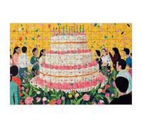 Puzzle 4000 Pieces Gâteau Puzzle Adulte en Bois Anniversaire 141x87cm -1192