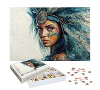 Puzzle 4000 Pièces Indien, Puzzle 4000 Pièces Adultes et Enfants, Puzzles Bois avec Une Boîte d'emballage Exquise, Jeu Éducatif Puzzles Rétro, Decoration Maison, Cadeau Femme, Cadeau Homme, -7017