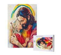 Puzzle 4000 Pieces Jésus Grand Puzzle Classiques en Bois pour Adultes, Jeux Amusants/Colorés/Impossible/Difficiles, Cadeau d'anniversaire de Festivals pour la Famille Amis Cadeaux, Dieu M-1365