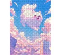 Puzzle 4000 Pièces, Le Chien Blanc Adultes Puzzle 4000, Jeu Éducatif Puzzles, Classique Jigsaw Puzzles, Défi Impossible, Jeu D'adresse pour Toute la Famille, Décoration de la Les Murs FNKL4-25