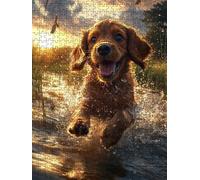 Puzzle 4000 Pièces, Le Chien Du Soleil Couchant Adultes Puzzle, Classique Jigsaw Puzzles, Défi Impossible, Jeu D'adresse pour Toute la Famille, Jeu Éducatif Puzzles, Décoration de la Maison DX0YL4-601