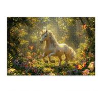 Puzzle 4000 Pieces Licorne, Puzzle 4000 Pieces Adultes en Bois, Bricolage Jeu Éducatif avec Boite Cadeau pour Adultes, Bois Épais et Résistant, Puzzles pour Décor, Cadeau Femme, Thème: Fleur F-89
