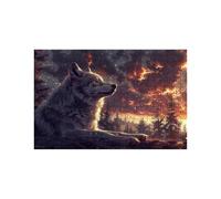 Puzzle 4000 Pieces Loup Puzzle 4000 Pieces Adultes Cloud, DIY Bois Puzzles Adulte avec Boîte en Papier Coloré, Puzzles Classiques 90 x 140CM pour Soulager le Stress Decoration Murale Cadeau LZPT-03958
