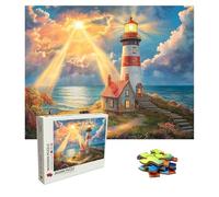 Puzzle 4000 Pièces Phare, Puzzle Adulte Bois, Impossible Classique Jigsaw Puzzles Plage, Jeu D'adresse pour Toute la Famille, Puzzles Coloré Jeu de Ponte, Decoration et Cadeau 141.5 X 87.5 cm 8p-67