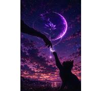 Puzzle 4000 Pièces pour Adultes 141x87cm - Chat Fleurs Violettes - Défi Impossible et Anti-Stress - Idée Cadeau Rigolote et Originale