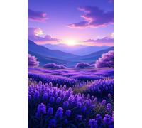 Puzzle 4000 Pièces pour Adultes 141x87cm - Fleurs Violettes Lever du Soleil - Défi Impossible et Anti-Stress - Idée Cadeau Rigolote et Originale