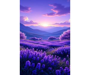Puzzle 4000 Pièces pour Adultes 141x87cm - Fleurs Violettes Lever du Soleil - Défi Impossible et Anti-Stress - Idée Cadeau Rigolote et Originale