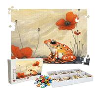 Puzzle 4000 Pieces, Puzzle 4000 Pièces Adultes, Un Puzzles Difficile, Impression Haute Définition & Couleurs Éclatantes, Puzzles Bois Grenouille Pavot avec Une Boîte d'emballage Exquise W3H-163