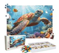 Puzzle 4000 Pieces, Puzzle 4000 Pièces Adultes, Un Puzzles Difficile, Impression Haute Définition & Couleurs Éclatantes, Puzzles Bois Corail Tortue mer avec Une Boîte d'emballage Exquise W3H-250