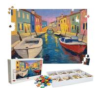 Puzzle 4000 Pieces, Puzzle 4000 Pièces Adultes, Un Puzzles Difficile, Impression Haute Définition & Couleurs Éclatantes, Puzzles Bois Abstrait Venise avec Une Boîte d'emballage Exquise W3H-690