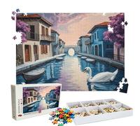 Puzzle 4000 Pieces, Puzzle 4000 Pièces Adultes, Un Puzzles Difficile, Impression Haute Définition & Couleurs Éclatantes, Puzzles Bois Cygne Architecture avec Une Boîte d'emballage Exquise W3H-306
