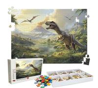 Puzzle 4000 Pieces, Puzzle 4000 Pièces Adultes, Un Puzzles Difficile, Impression Haute Définition & Couleurs Éclatantes, Puzzles Bois Animal Dinosaure avec Une Boîte d'emballage Exquise W3H-795