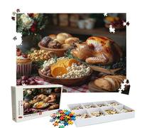 Puzzle 4000 Pieces, Puzzle 4000 Pièces Adultes, Un Puzzles Difficile, Impression Haute Définition & Couleurs Éclatantes, Puzzles Bois Dessert Poulet rôti avec Une Boîte d'emballage Exquise W3H-316
