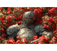 Puzzle 4000 Pieces, Puzzle Adultes 4000 Pièces Fleur, Puzzles Classiques Bois 90x140CM Chevalier, Exquisite Papierboxverpackung, Tragbarer Netzbeutel Geeignet für Die ganze Familie Cadeau RXPT-250