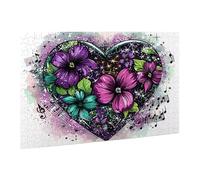 Puzzle 4000 Pièces Puzzle en Bois DIY Fleurs Amour Jeu De l'art Décoration Cadeau Unique pour la Décoration de la Maison, Puzzles Familial, Parfait pour Les Soirées de Jeu,Activité Familiale fr0-898