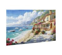 Puzzle 4000 Pièces Puzzle en Bois DIY Front De Mer Petite Ville Jeu De l'art Décoration Cadeau Unique pour la Décoration de la Maison, Puzzles Familial, Parfait pour Les Soirées de Jeu, fr0-742