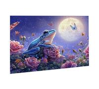 Puzzle 4000 Pièces Puzzle en Bois DIY La Grenouille Animal Jeu De l'art Décoration Cadeau Unique pour la Décoration de la Maison, Puzzles Familial, Parfait Les Soirées Jeu,Activité Familiale fr0-240