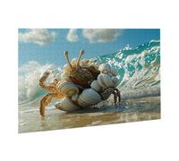 Puzzle 4000 Pièces Puzzle en Bois DIY Le Crabe Étranger Jeu De l'art Décoration Cadeau Unique pour la Décoration de la Maison, Puzzles Familial, Parfait Les Soirées Jeu,Activité Familiale fr0-1054