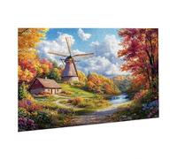 Puzzle 4000 Pièces Puzzle en Bois DIY Moulin À Vent Le Chalet Jeu De l'art Décoration Cadeau Unique pour la Décoration de la Maison, Puzzles Familial, Parfait Soirées Jeu,Activité Familiale fr0-792