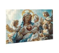 Puzzle 4000 Pièces Puzzle en Bois DIY Notre Dame Ange Jeu De l'art Décoration Cadeau Unique pour la Décoration de la Maison, Puzzles Familial, Parfait pour Les Soirées Jeu,Activité Familiale fr0-611