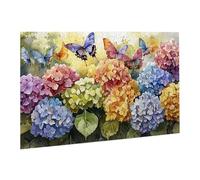 Puzzle 4000 Pièces Puzzle en Bois DIY Papillon Hortensias Fleurs Jeu De l'art Décoration Cadeau Unique pour la Décoration de la Maison, Puzzles Familial, Parfait pour Les Soirées de Jeu, fr0-759