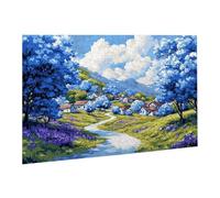Puzzle 4000 Pièces Puzzle en Bois DIY Village Paysage Jeu De l'art Décoration Cadeau Unique pour la Décoration de la Maison, Puzzles Familial, Parfait pour Les Soirées Jeu,Activité Familiale fr0-974