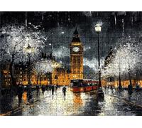 Puzzle 4000 pièces, Puzzle Impossible Adultes 141.5 x 87.5 cm, Impression Haute Définition, Jeux Éducatifs, Puzzles Bois Anti-Stress pour Toute la Famille, Décor Murale, Gris Horloge w0-322