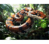 Puzzle 4000 pièces, Puzzle Impossible Adultes 141.5 x 87.5 cm, Impression Haute Définition, Jeux Éducatifs, Puzzles Bois Anti-Stress pour Toute la Famille, Décor Murale, forêt Serpent w0-750